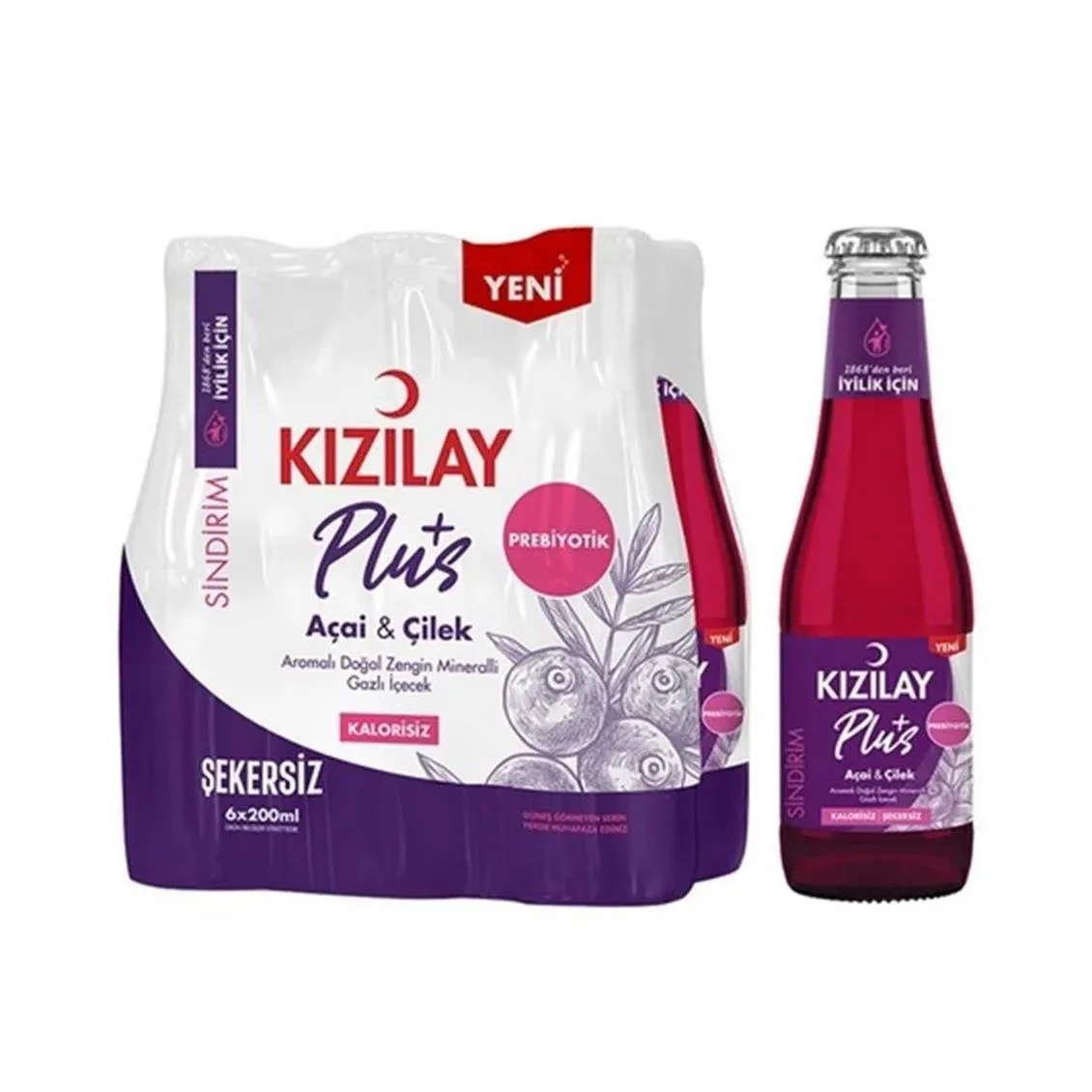 KIZILAY SODA AÇAİ-ÇİLEK 200ML*(PK6-KL24)