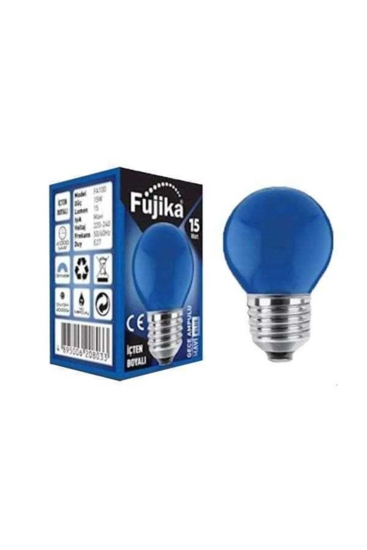 FUJİKA RENKLİ GECE AMP.15W MAVİ*10*