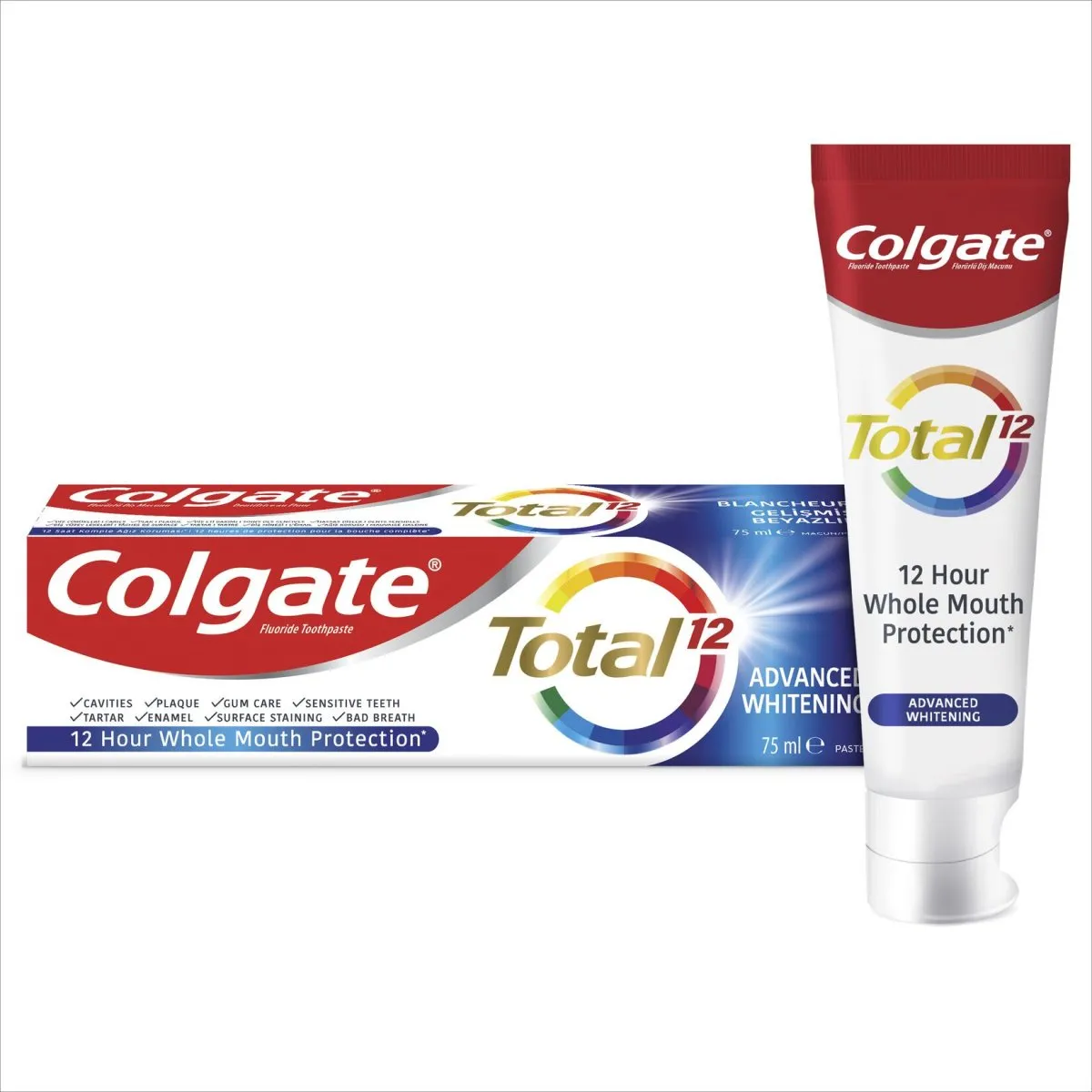 COLGATE DİŞ MAC.TOTAL BEYAZLIK 75ML*12*