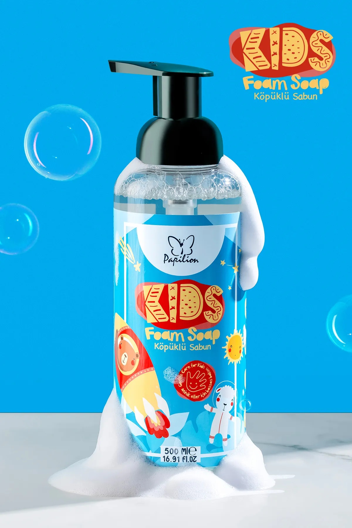 PAPİLİON KÖPÜK SIVI SABUN MAVİ MACERA 500ML*12