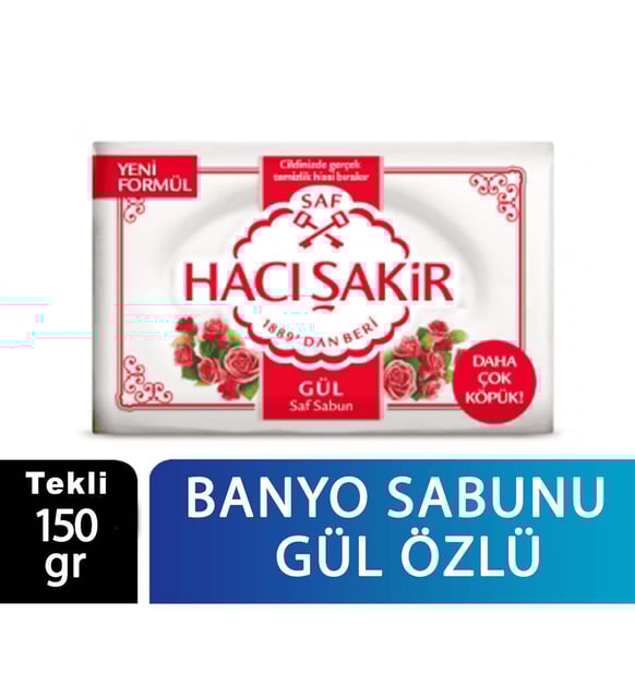 HACIŞAKİR SABUN GÜL 150GR TEKLİ*36*