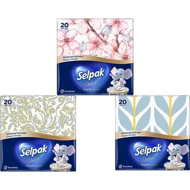 SELPAK DESENLİ PEÇETE (30*30)*20*