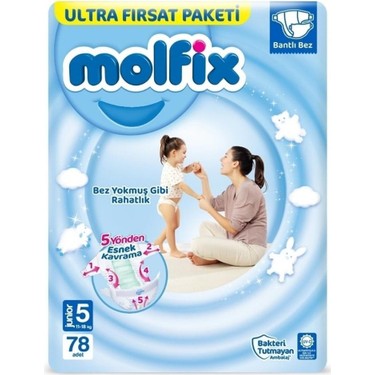 MOLFİX ULTRA FIRSAT PAKETİ JUNIOR 5 NUM 11-18KG 78Lİ*2*