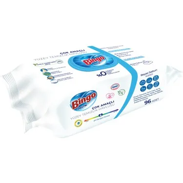 BİNGO YÜZEY HAVLUSU BEYAZ SABUNLU 96LI*12