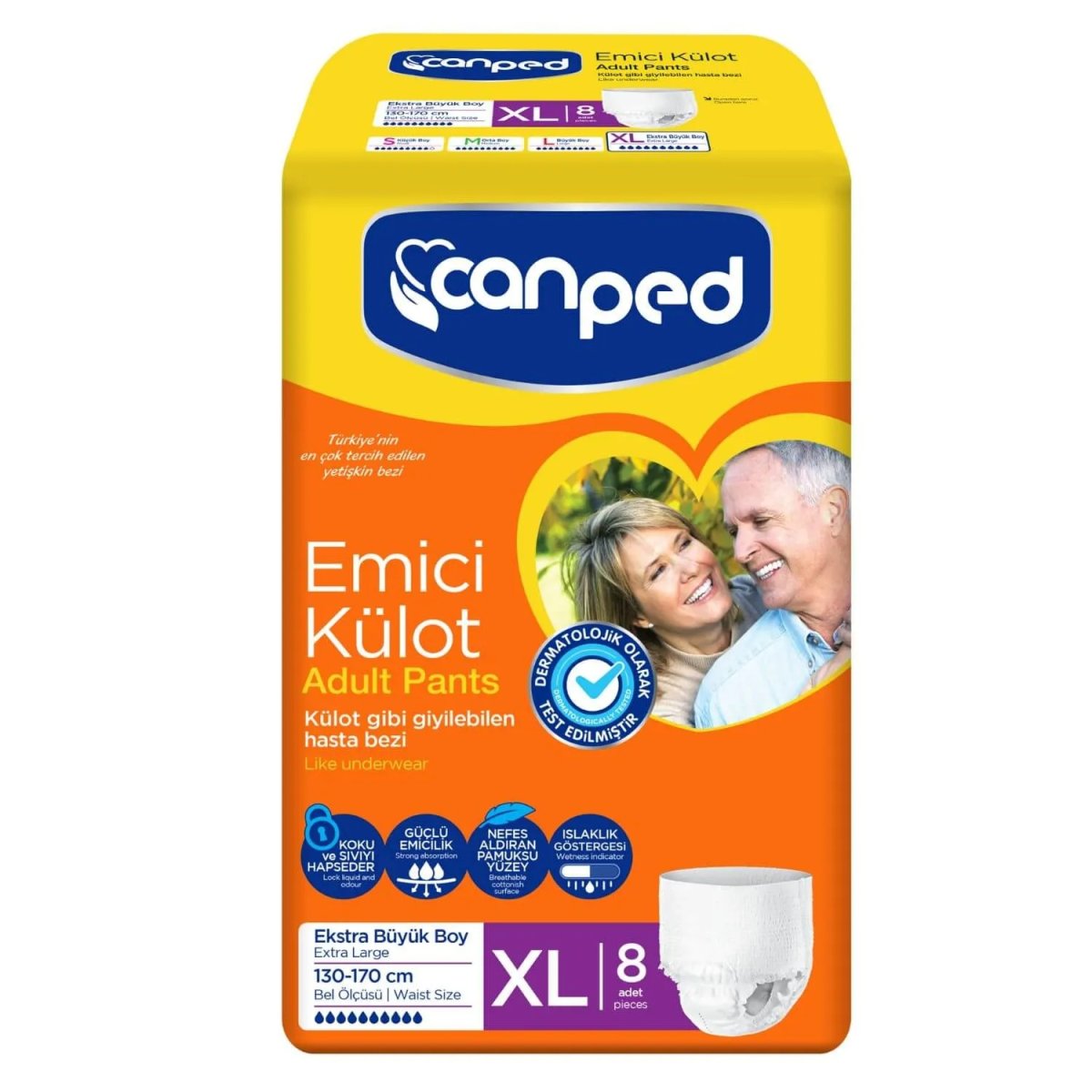 CANPED EMİCİ BEZ (KİLOT) XL 8Lİ*8*