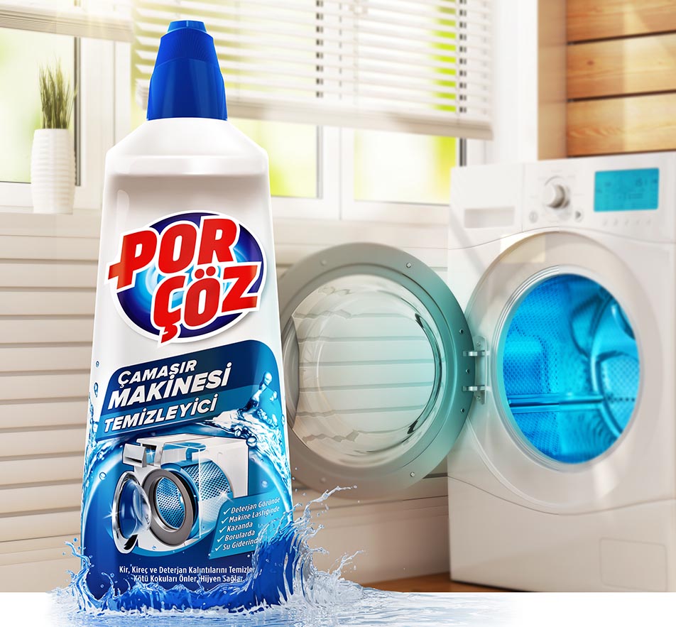 PORÇÖZ ÇAMAŞIR MAK.TEMİZLEYİCİ 400ML*12*