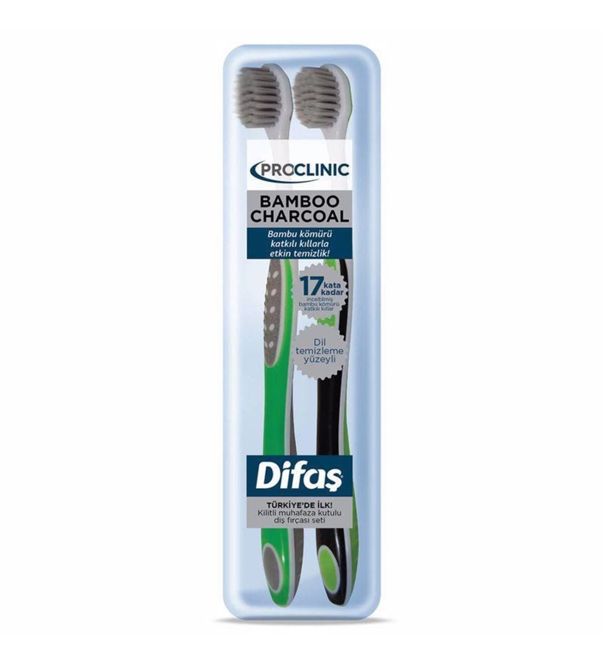 DİFAŞ BAMBOO CHARCOAL 2Lİ DİŞ FIRÇASI*12*
