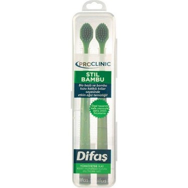 DİFAŞ STİL BAMBOO 2Lİ DİŞ FIRÇASI*12*