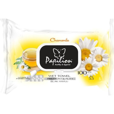 PAPİLİON 100LÜ ISLAK HAVLU PAPATYA*18*