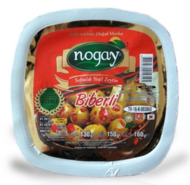 NOGAY BİBERLİ YEŞİL ZEYTİN 150GR*24*